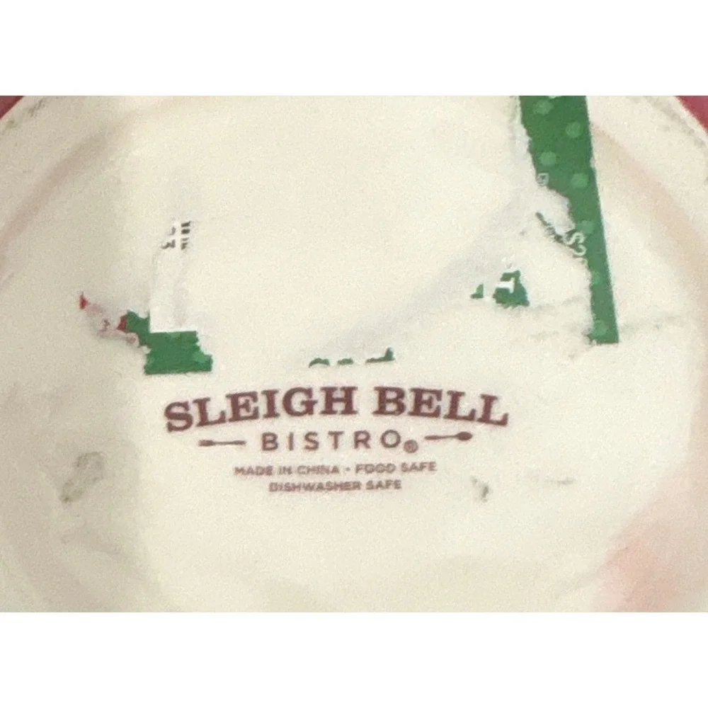 Sleigh Bell Bistro Viking Gnome Ceramic Cookie Jar Grey Red Snowflake Christmas